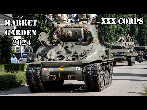 Market Garden 2024 - Liberation Task Force XXX Corps column arriving in Leende
