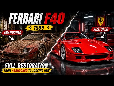 ASMR Car Restoration Full Rebuild of Ferrari F40 1989 from Abandoned Condition to Looking New part 2