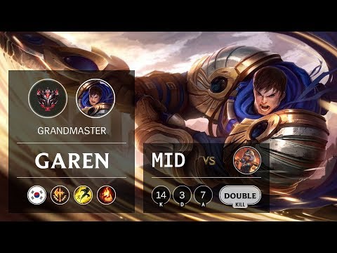 Garen Mid vs Qiyana - KR Grandmaster Patch 9.24