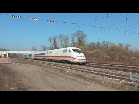 Rheintalbahn : Bahnverkehr in Riegel - Februar 2025