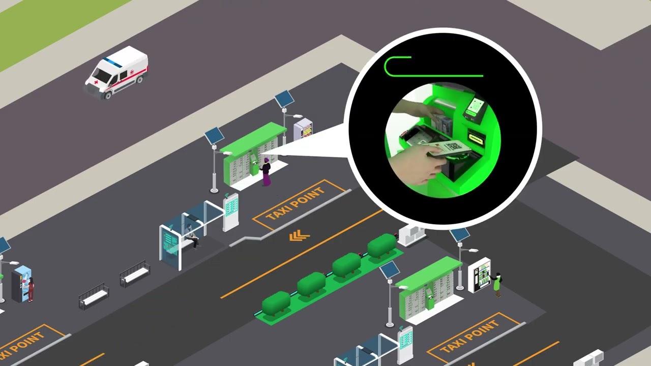 TaxiCash: Transport-Hub LockerShop POI Appliance Video