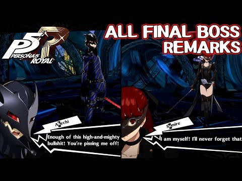 All Final Boss Remarks - Persona 5 Royal