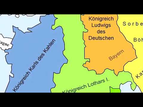 Deutsche Geschichte 5) Die Karolinger - m) Das Karolinger Reich im 9  Jahrhundert
