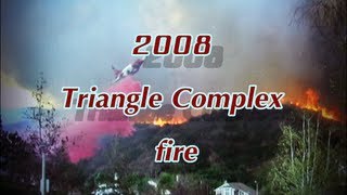 Triangle Complex Fire 2008 Yorba Linda (AIR DROP FOOTAGE)