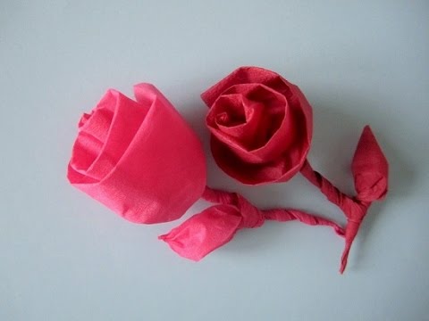 Rose aus Serviette in 2 Minuten falten / Do it yourself Napkin rose