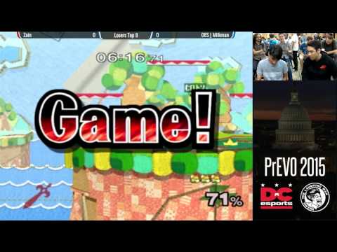 PrEVO 2015 - Top 8 Losers - Zain (Marth) vs OES | Milkman (Fox)