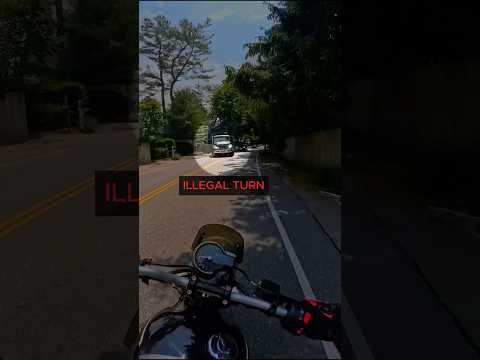 Biker Has Close Call With Garbage Truck 😳 #usa