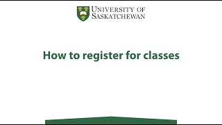 How to register for classes