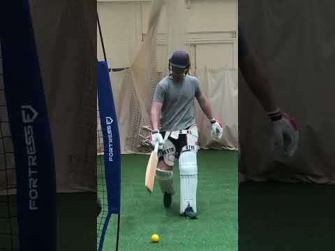 1:1 Jamie Crawley. Back foot drive right arm over angle.