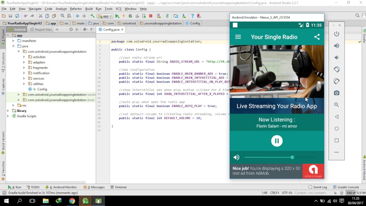 Your Radio App (Single Station) Demo