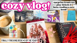 DRAGON CURSED, RED RISING, THE ASCENDED + A SURPRISE! COZY READING VLOG #booktube #books #reading