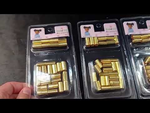 CARTELA ANÉIS PARA TRANÇA DOURADO