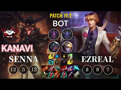 JDG Kanavi Senna vs Ezreal Bot - KR Patch 11.3