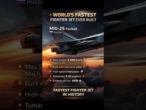 World’s Fastest Fighter Jet Ever Built  | MiG 25 Foxbat Unbeaten Speed