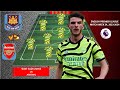WEST HAM UNITED VS ARSENAL ~ TODAY MATCH ARSENAL POSSIBLE LINEUP PREMIER LEAGUE WEEK 24 2024