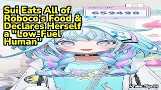 Sui Eats All of Roboco's Food & Declares Herself a "Low-Fuel Human" | Mizumiya Su