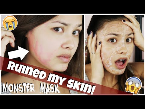 I RUINED MY SKIN! ZOMBIE MASK FIRST IMPRESSIONS | Tosowoong Cocoon Monster Korean Skincare Review Video
