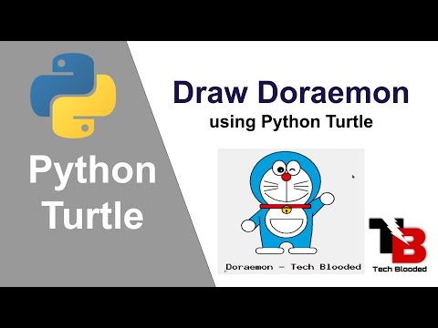 Drawing Doraemon Using Turtle Turtle In Python Python Programming Tech Blooded Shorts