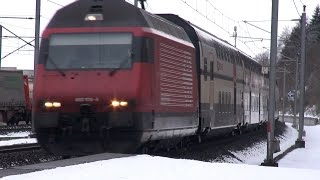 preview picture of video 'High-speed railway line - SFS  im Schnee'