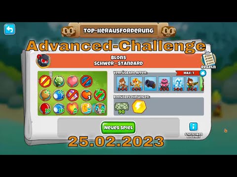 Top-Herausforderung 25.02.2023 | bloonstd6 - Advanced Challenge Pop The Lead Bloon