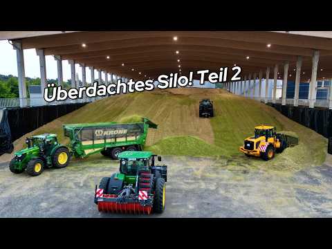 Überdachtes Silo Teil 2! Maisernte XXL / 4 Häckselketten / Fendt & JohnDeere Traktoren/ Ernte 2025