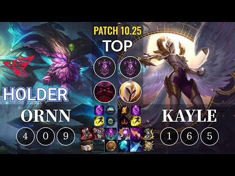RW Holder Ornn vs Kayle Top - KR Patch 10.25