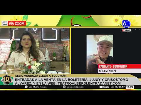 SEBA MENDOZA, por Zoom: llega a Tucumán con su tour “Legado” y celebra 25 años de música