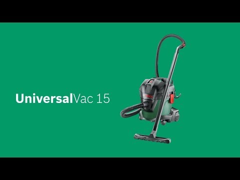 Bosch UniversalVac 15 šlapio ir sauso tipo dulkių siurblys su pūtimo funkcija video