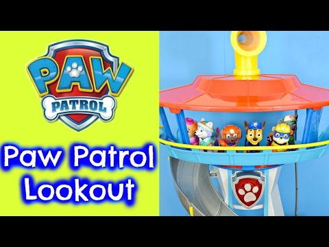 PAW PATROL Lookout Playset Toy Review Video With Paw Patrol Story Episode Nick Jr Video