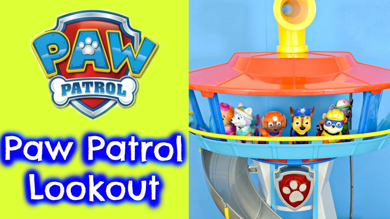 PAW PATROL Lookout Playset Toy Review Video With Paw Patrol Story Episode Nick Jr