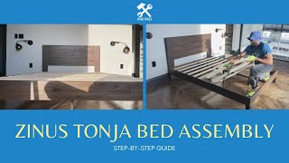 ZINUS Tonja Wood Platform Bed Frame with Headboard Assembly | Kira Solid Wood Bed Assembly