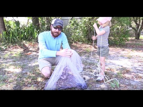 How To Throw A 4ft Cast Net Without Using Your Mouth [Easy Method]