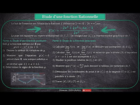 Etudier les variations d'une fonction RATIONNELLE #4 - Exercice Corrigé