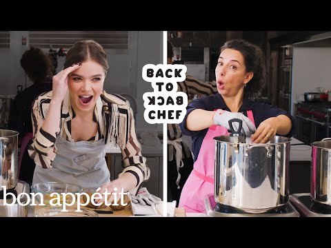 Hailee Steinfeld Tries to Keep Up with a Professional Chef | Back-to-Back Chef | Bon Appétit