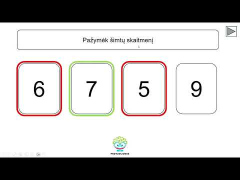 Pažymėk skaitmenį skaičiuje (Nr. 206)