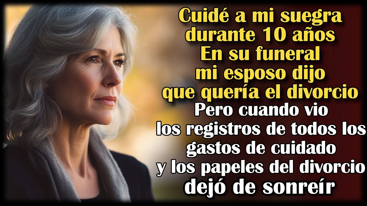 Cuidé a su madre 10 años. En su funeral, pidió el divorcio. Mi reacción lo dejó helado
