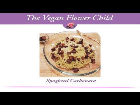 Vegan Spaghetti Carbonara With Tofu Bacon Recipe Video||Vegan Cooking Show