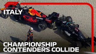 Verstappen & Hamilton Clash at Monza  2021 Ita
