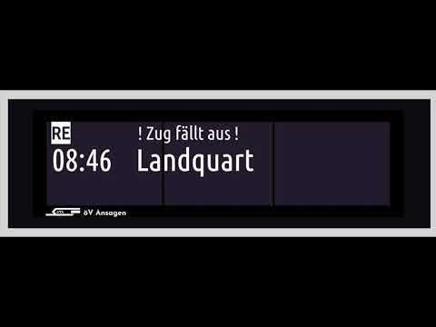 RhB Durchsage • Zugausfall • RE nach Landquart fällt aus