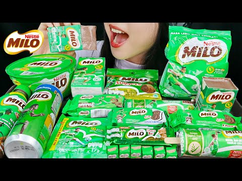 ASMR MILO PARTY (ALL VARIANT) MILO ICE CREAM, MILO PUDDING, MILO NUGGETS, CUBE, COOKIES, CHOCO BAR 🍫
