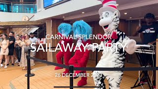 Carnival Splendor Sailaway Party. 26th December 2023