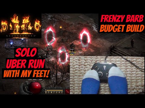 World's First Feet Solo Uber! Frenzy Barb Budget Build (Diablo 2 Resurrected)