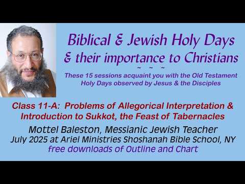 Biblical Jewish Holy Days 11-A Allegorical Interpretation Misleads, Intro to Feast of Tabernacles