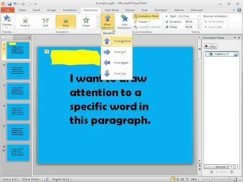 PowerPoint tips: Using a highlighting effect to emphasize on-screen text