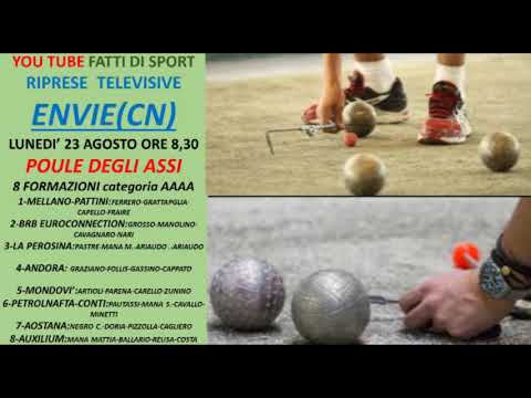 Bocce : Programma  Poule degli Assi - 23 Agosto 2021 - Envie  (CN)