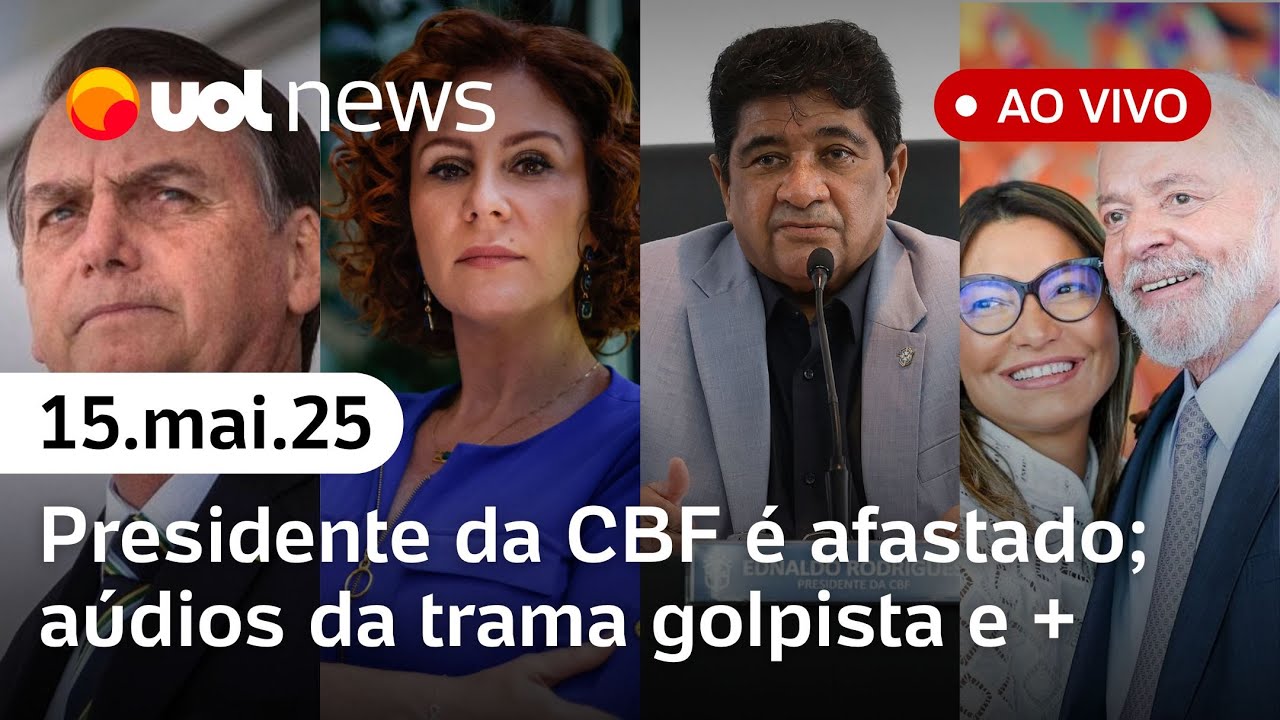 Ednaldo afastado da CBF; Lula dá bronca em ministros; áudio da trama golpista e+ ao vivo | UOL News