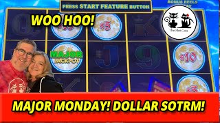 IT'S A MAJOR MONDAY! DOLLAR STORM NINJA MOON FOR THE BIG WIN! #theslotcats #lasvegas #major #slots