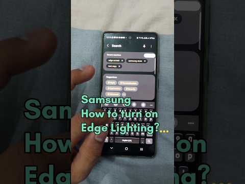 Samsung: How to turn On Edge Lighting? #shorts #tech #techtips #samsungtips #androidtips