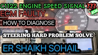 C1122 Engine Speed Signal How to fix DTC Ecm faulty old Swift steering hard problem solve