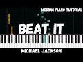 Michael Jackson Beat It Medium Piano Tutorial
